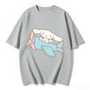 T-shirt Cinnamoroll 2026 cotone morbido manica corta girocollo stampa carina leggera top estivo per Donna uso quotidiano casual