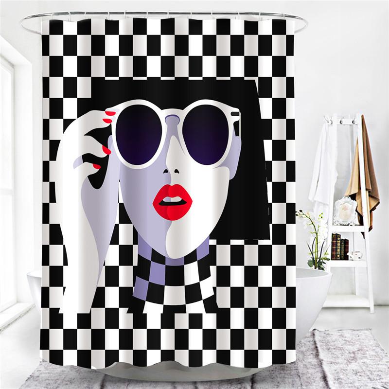 Sexy Bikini Beauty Bathroom Curtain Waterproof Fabric Polyester Shower Curtain Bathroom Shower Curtain