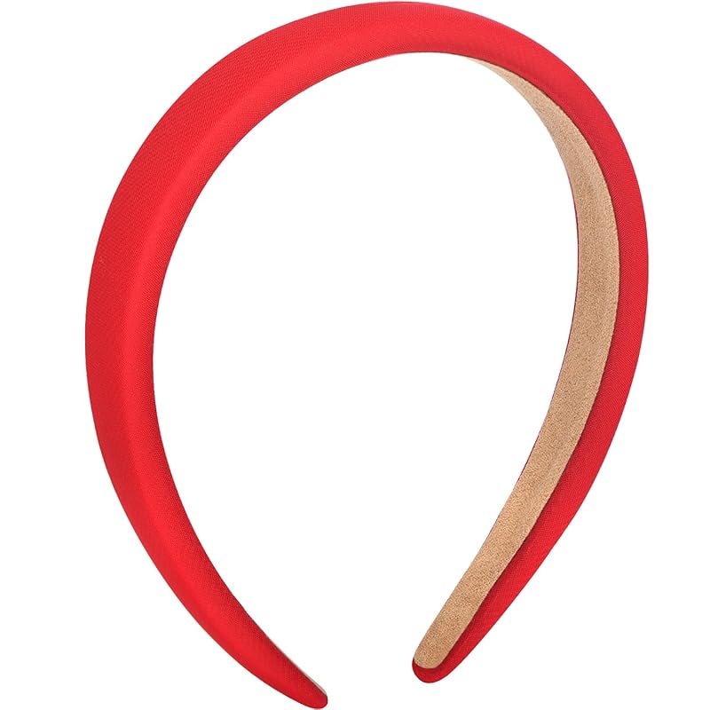 WantGor Padded Headband for Women, Wide Sponge HeadBands Plain Solid Hair Band Hoops Vintage Yoga Head Bands Fashion Elastic Hairband Accessories