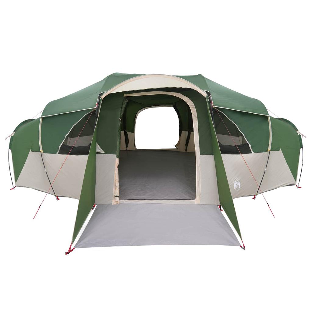 Family Tent with Rain Fly Waterproof Green 10 Person
