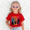 T-shirt a maniche corte Kpop Demon Hunters Genitore Figlio T-shirt Kpop Demon Hunters Carina Moda Casual Harajuku Cotone T-shirt per Bambini