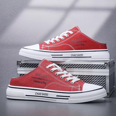 2024 Men's New Casual Canvas Half Slippers Spring and Autumn Men's Outdoor Sports Versatile Casual Shoes Tenis Masculino