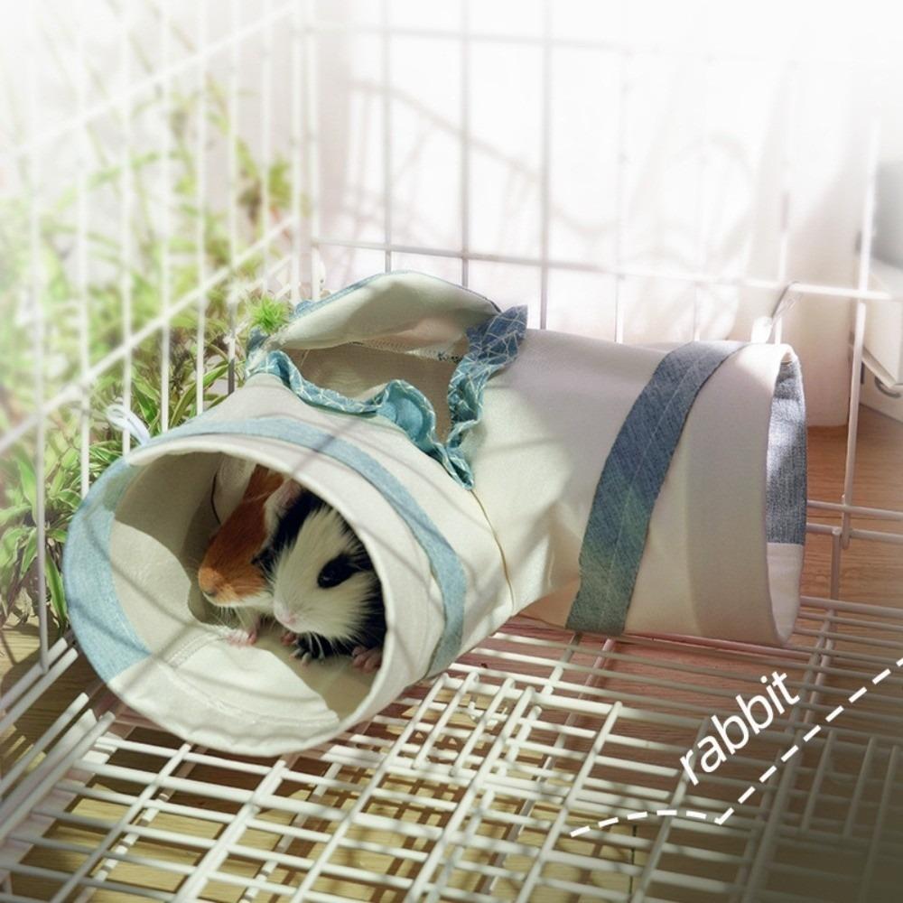 Durable Small Pet Hide Nest Fun Toy Badger Rabbit Ferret Play Tunnel Cage Accessory