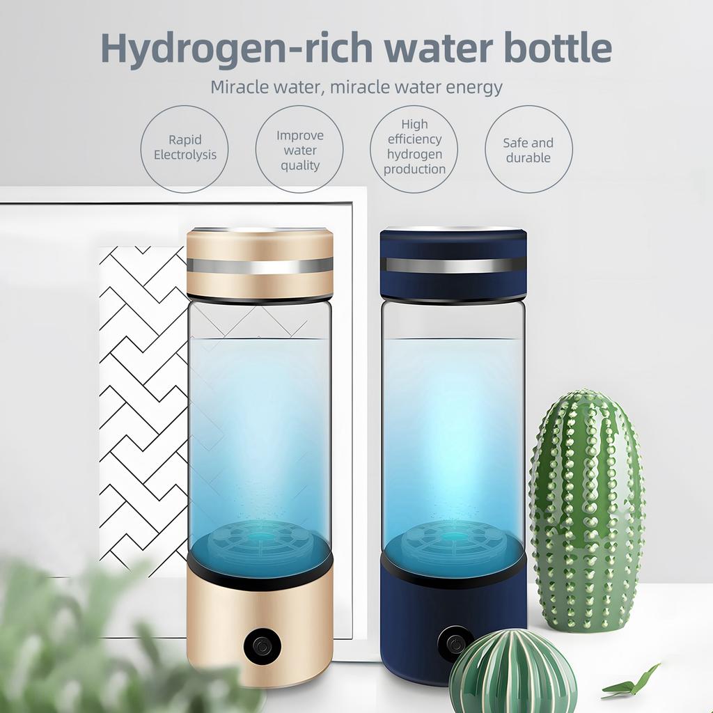 Portable Hydrogen Water Bottle Generator with SPE and PEM Technology Rechargeable Hydrogen Water Ionizer Machine for