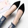 Spitze Einzel-Schuhe mit flachem Boden Herbst Neu Weichsohlige Schuhe sind nicht müde beim langen Stehen Professionelle Schuhe Schwarz