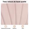 Velvet, upholstered bed, 140*190 cm, double bed, shell-shaped bed with gold iron legs, height-adjustable headboard, wooden slatted base, pink