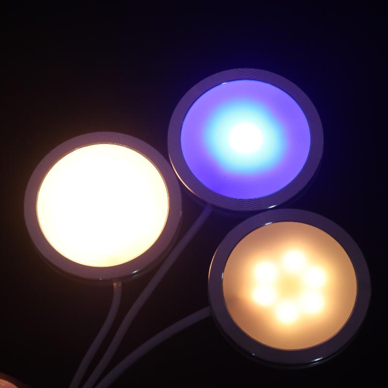 1Pcs For Bamboo Led Light Parts Diy Model Warm White/Multicoour Usb Round Ultra-Thin Light For Bambu Lab Led Lamp Kit Hardware