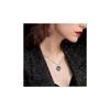 Schädel Halskette Sterling Silber Rose, Gothic Anhänger Herz Halskette, Schwarze Österreichische Kristall Halskette, Halloween Halskette Schmuck