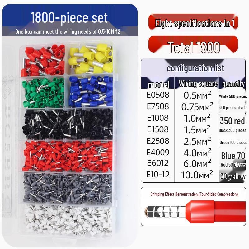 VE-Klemmen-Crimpzangen-Set - HSC8 Hochkohlenstoffstahl Langlebige Elektrikerzangen