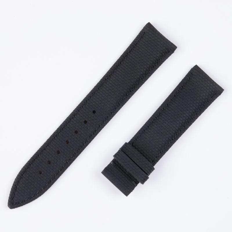 19mm 20mm 21mm 22mm Woven FKM Watchband Fluororubber Belt with Back Leather Watch Strap for Longines L2 L3 L4 Masters COLLECTION