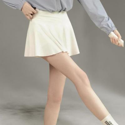 New Arrivals Open Run Women White Flare Mini Skirt Sports Underwear