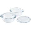 Set of 2 Cocottes - - Glass - Round - 1.6 L