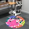 1pc Floral Patterned Carpet, Round Non Slip Durable Large Size Office Carpet, Suitable for Office