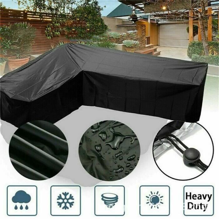 Housse pour Mobilier de Jardin - DYGSWIN - Tissu Oxford 210D - Antipoussière et Imperméable