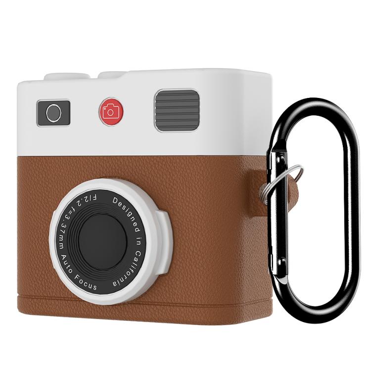 Retro Camera‑Shape Silicone Earbud Protective Case With Metal Keychain Washable Anti‑Dust Cover For AirPods Pro 2
