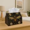 1pc Vintage Bee Floral Fabric Tissue Box Holder - Bee-Themed Napkin Dispenser Suitable for Home And Car, Storage Organizer for Kitchen Table Decor, De