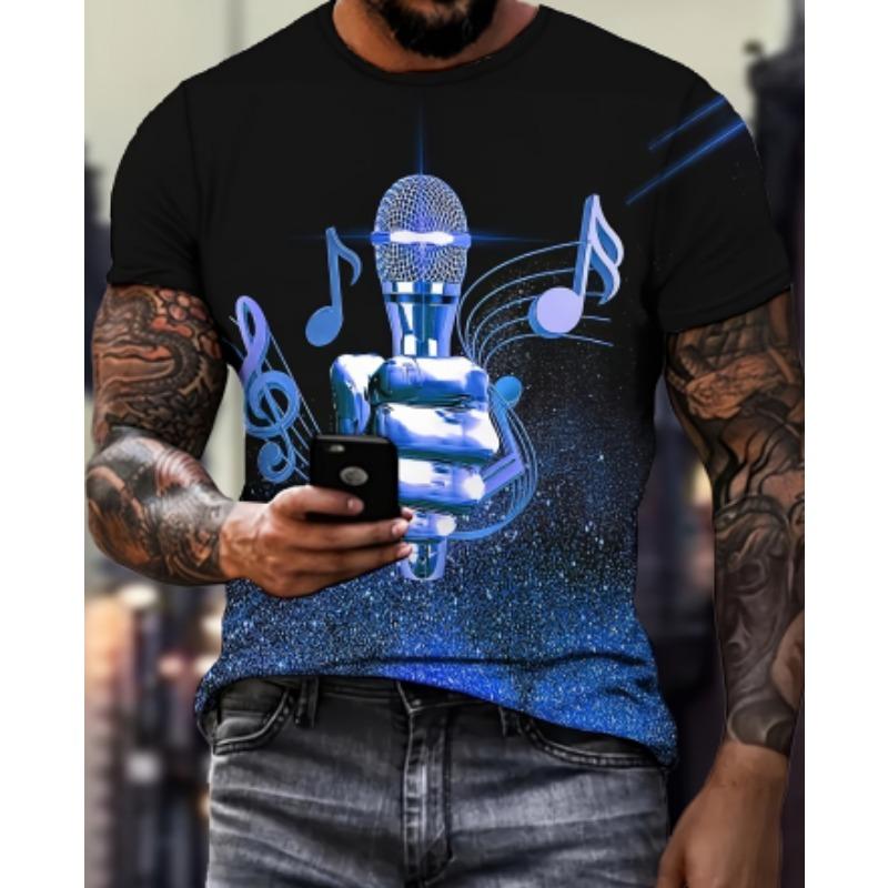 

Men s Anime Print T-Shirt - Anime Character Print Crew Neck Short Sleeve Shirt, Machine Washable, Suitable for Anime Apparel and Party Outfits 3XL