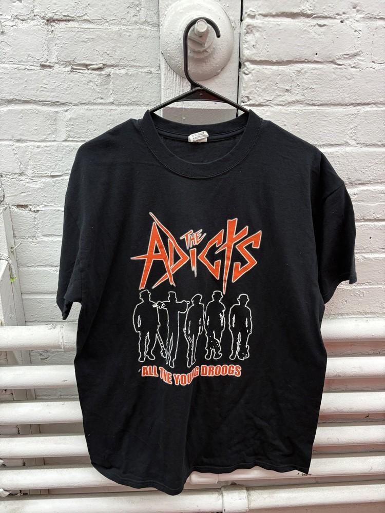 The Adicts Shirt Mens Large Black All The Young Droogs Punk Band Tee T-Shirt Unisex T-Shirt L