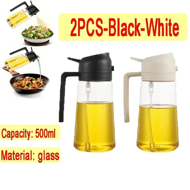 Oil Spray Spray Kitchen Glass Oil Spray Bottle 500ml Olive Oil Sprayer Camping BBQ Kitchen Baking BBQ Picnic Kitchen Tools