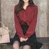 Women's Clothing Shirt Casual Long Sleeve Loose Large Size Solid Color