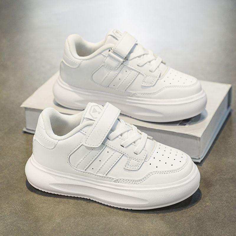 Boys' White Sneakers: Skate and Sport Casual Shoes for Kids