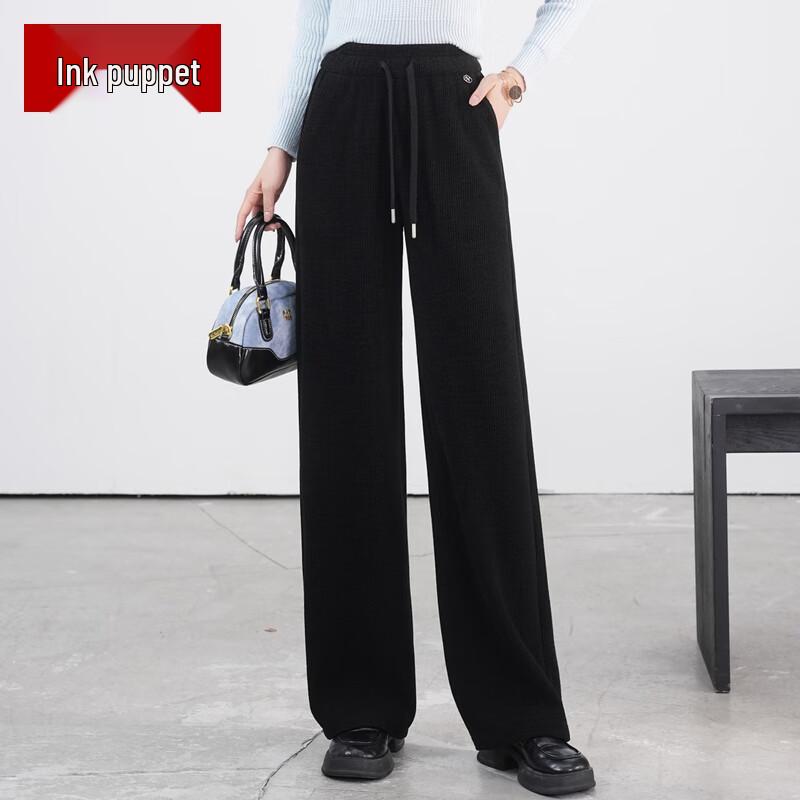 

Mo ou Women s Spring Autumn High-Waist Wide-Leg Casual Pants 4XL