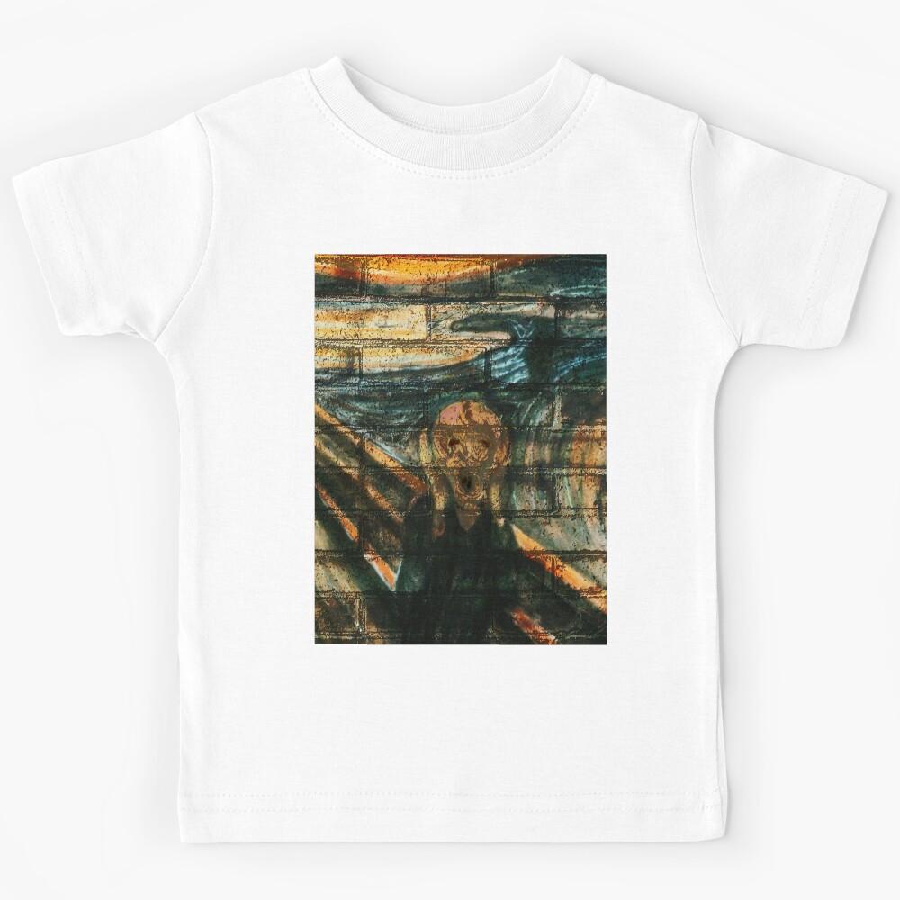 The Scream In Brick Wall Kids T-Shirt 130