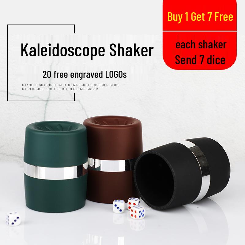 

Kaleidoscope Dice Shaker Cup with Logo Printing for Bar and Nightclub Use зелёный