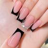 2024 Hot-Selling French Edge Luxury Sparkling Diamond Wearable Nails