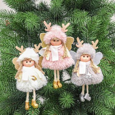 Weihnachten Engel Anhänger Nette Plüsch Puppe Weihnachten Baum Ornamente Für Home Party Dekoration Weihnachten Dekoration Kinder Geschenk Noel 2022