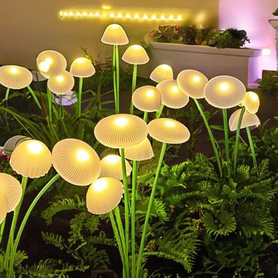 Solar Jellyfish Lights Garden Mushroom Decoration Lamp Outdoor Landscape Ground Insert Lawn Light Christmas Halloween Party