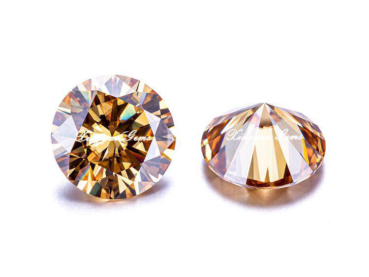 Round Multicolor Moissanite Stones: Red, Yellow, Blue, Green & Paraiba Colors