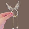 Elegant Tassel Hair Claw Rhinestone Pearl Flower Tassels Hair Clip Women Girl Ponytail Holder Hairpins Fringe Hair Accessories