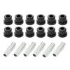 Durability Suspension Bushing Set 6 Sleeves 12 Bushings For Golf Cart Rear Leaf Spring Shackle Metal Rubber Cushions