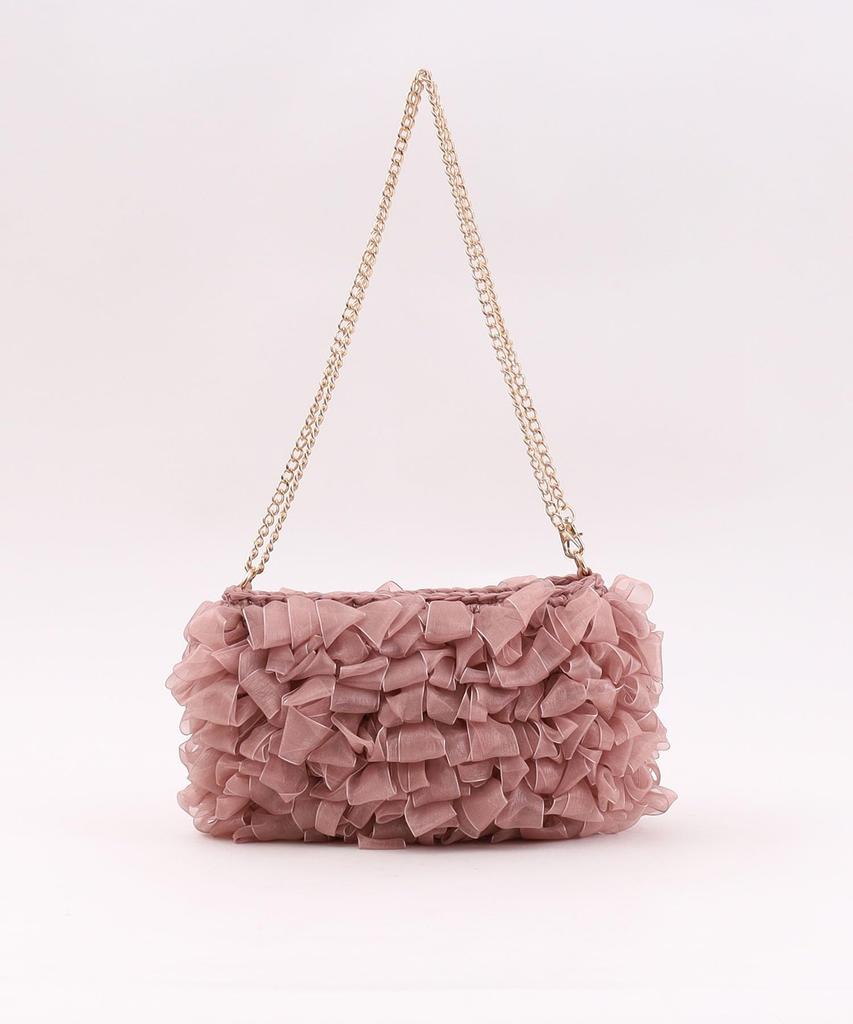 Cuco Organza Tape Frill Shoulder Bag 2413112048 Pink (072)