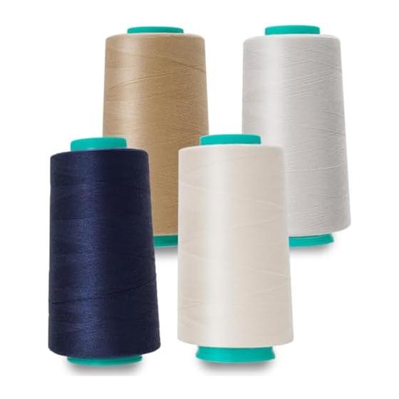 Sewing Thread Set No. 60 Lock Sewing Thread 3000Y Roll X 4 Pieces Patchwork Thread Quilting Industrial Thread Household Thread Regular Fabric Plenty
