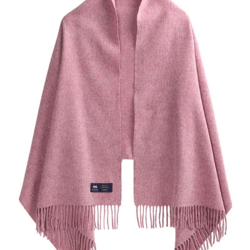 

ABRAHAM MOON Merino Wool Shawl 70cm - Royal Pink FREE