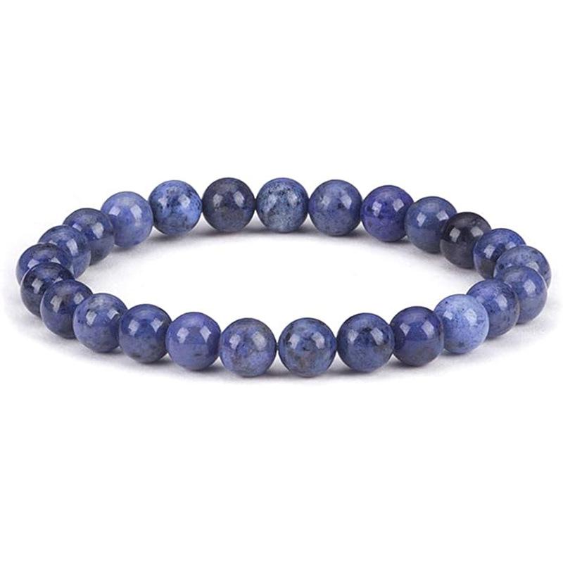 8mm Tiger Eyes Beaded Bracelets Natural Stone Bracelet Agates Cat Eye Chalcedony Stretch Bangle Healing  Gifts Women Men