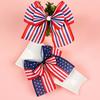 Yousheng Patriotischer doppelter Schleifen-Haarclip Amerikanische Flagge Patriotische Schleifen Unabhängigkeitstag Feiertags-Haarschmuck Bequeme Haarbänder für Partys