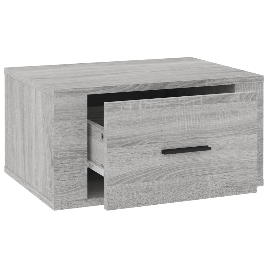 Wall Mounted Nightstand Gray Sonoma 50 x 36 x 25 cm