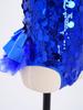 Kids Girls Dance Performance Costume Sleeveless Side Invisible Zipper Back Mesh Patchwork Feather Glittery Sequin Leotard