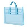 A4 Expandable File Folder With Snap Closure Transparent Plastic Waterproof Pouch Portable Documents Tote Bag For Office School
