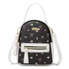 Zaino da Donna alla Moda Stampato per il Tempo Libero Borsa a Spalla Versatile a Doppio Strato Borsa a Tracolla in PU da Viaggio