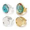 5 buc/Lot 16/18/20/25mm Setări Inel Reglabile Bază Inel Cabochon Inele de Deget Reglabile Goluri Tavă pentru Inele de Deget Reglabile DIY Realizare Bijuterii