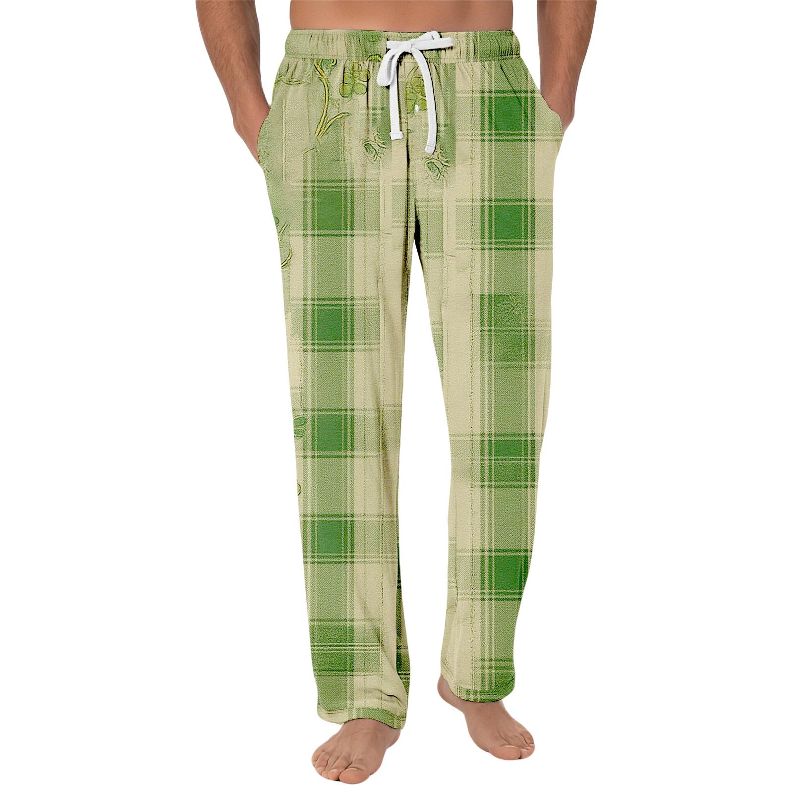 

Stripe Pajama Pants Sleepwear Casual Drawstring Elastic Waist Pants Comfy Straight Yoga Loose Trousers XL жовтий