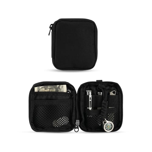VIPERADE VE34 Small EDC Pouch, Mini EDC Organizer Pouch, Pocket Organizer Pouch EDC Wallet (for Men), Everyday Carry Small EDC Pocket Pouch (VE34-Blac