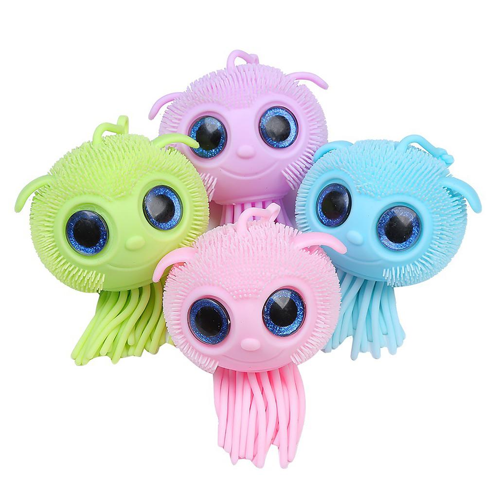 Tpr Pinching And Relaxing Toy Big Eyes Jellyfish Flash Band Electronic Toy Ventilatory Artifact