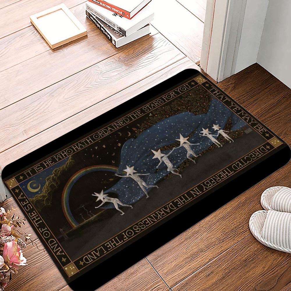 

Six Tiger Door Mats The Tiger Circled Around The Moon Anti-slip Doormat Floor Mat Home Living Room Footpad Mats 40x60cm