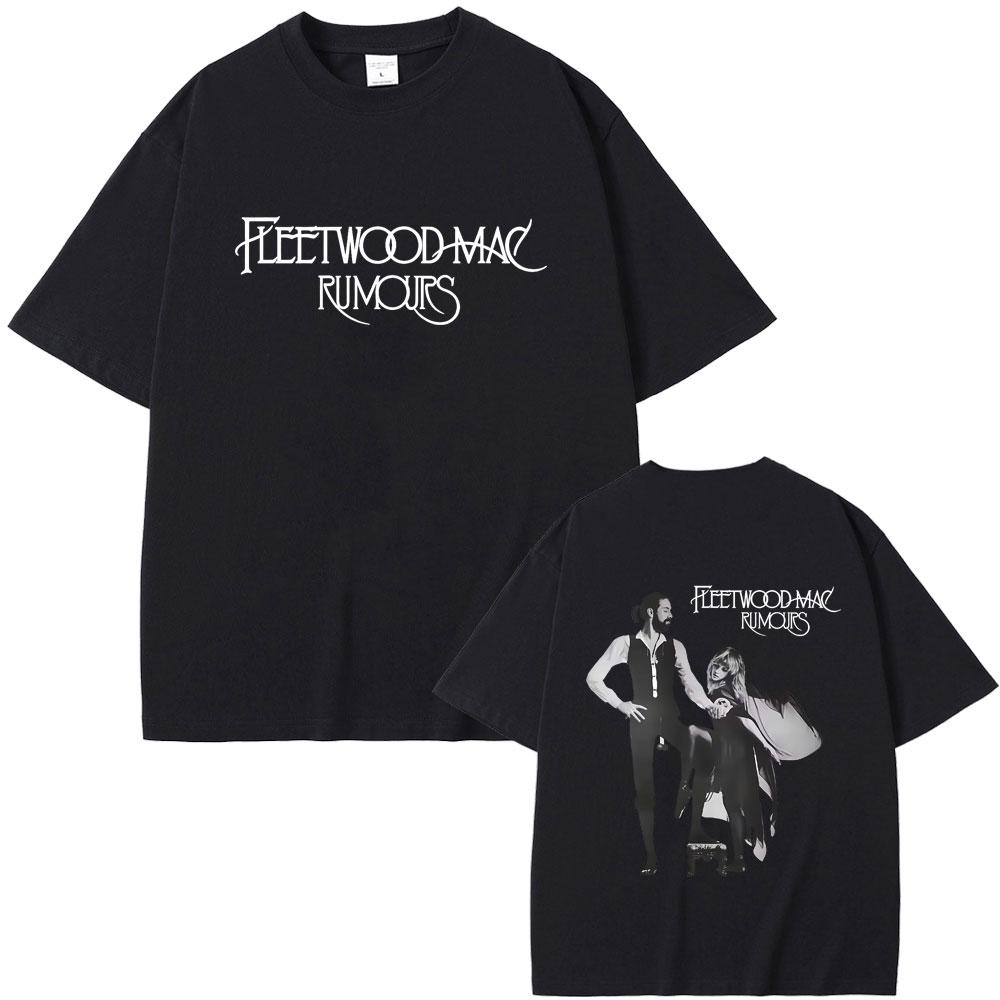 

Rock Band Fleetwood Mac Rumours Album Print Tshirt Retro Stevie Nicks Graphic T Shirts Unisex Casual Cotton Vintage Tshirts L