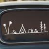 Adesivo de Carro Elemento de Camping Off-Road Refletivo para Decoração de Porta ou Para-brisa Traseiro